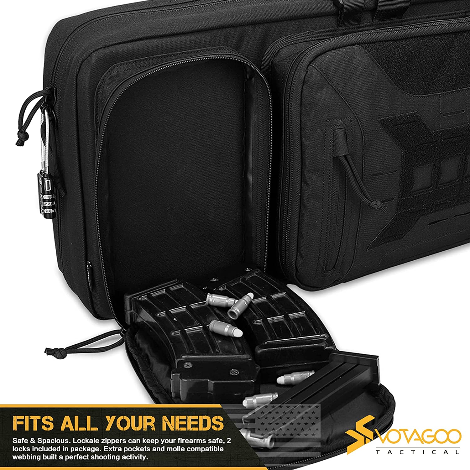 VOTAGOO Double Rifle Case Gun Bag