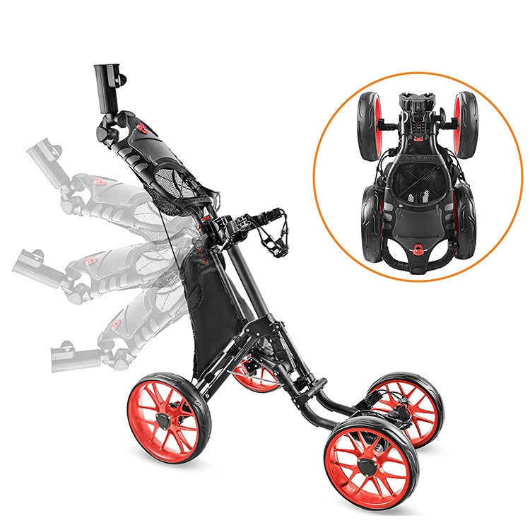 SwiftGlid Foldable 4-Wheel Golf Trolley