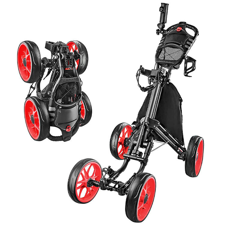 SwiftGlid Foldable 4-Wheel Golf Trolley